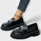 Lúcia - Women's Platform Loafers with Buckle