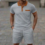 Polo set od vafle tkanine