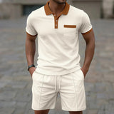 Polo set od vafle tkanine