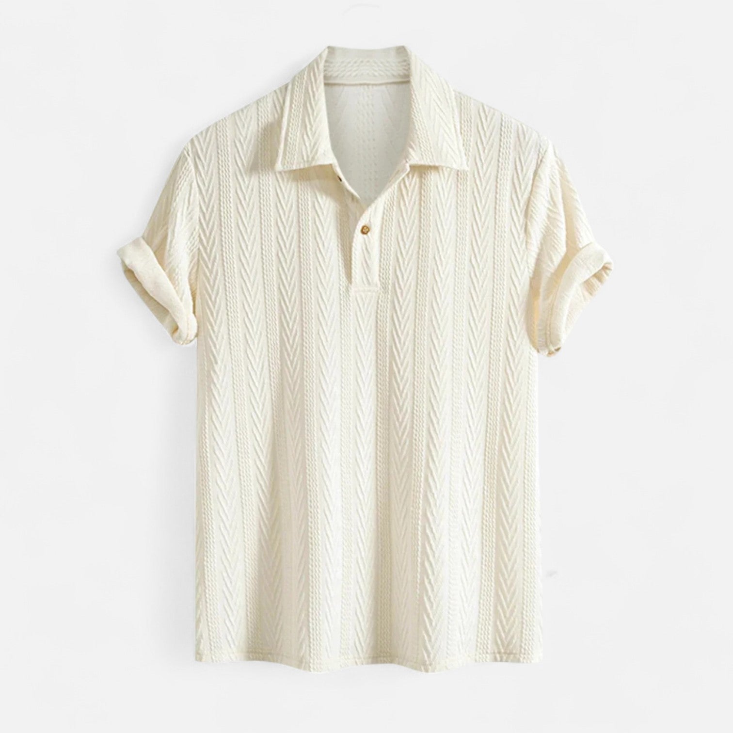 Polo majica s jacquard mrežastim ovratnikom