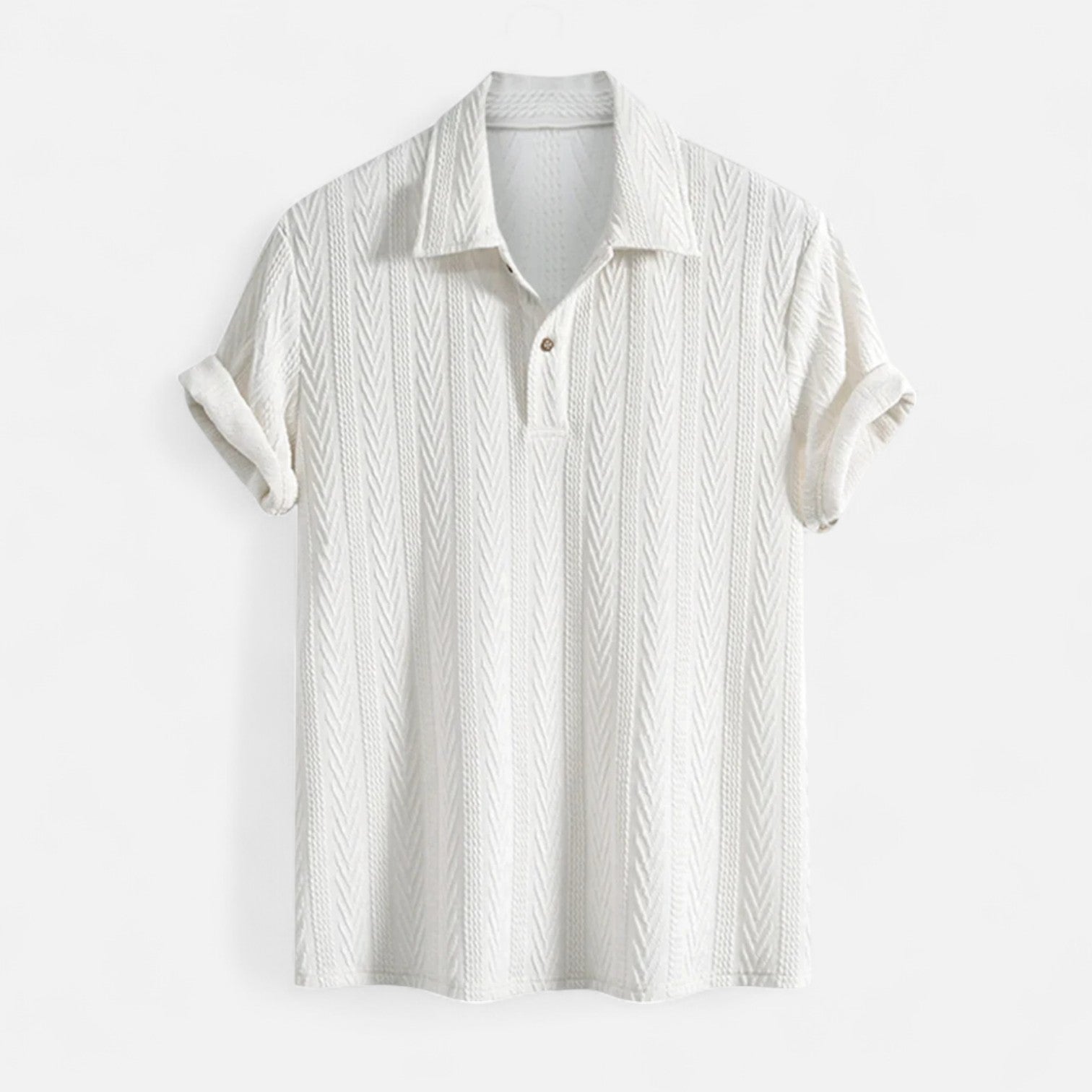 Polo majica s jacquard mrežastim ovratnikom