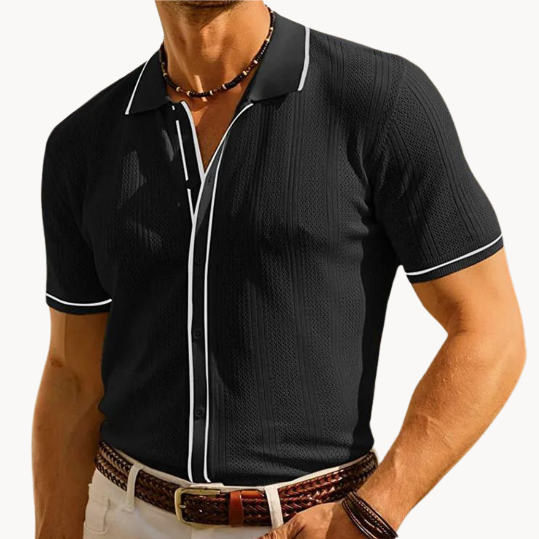 Short-sleeved polo shirt, breathable