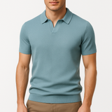 Textured Polyester Polo Shirt