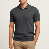 Textured Polyester Polo Shirt
