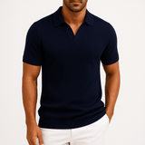 Textured Polyester Polo Shirt