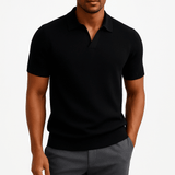 Textured Polyester Polo Shirt