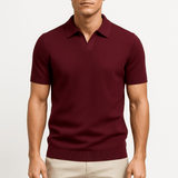 Textured Polyester Polo Shirt