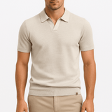 Textured Polyester Polo Shirt