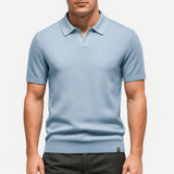 Textured Polyester Polo Shirt