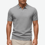 Textured Polyester Polo Shirt