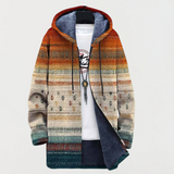 Striped fall coat