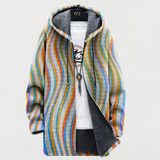 Wavy stripe coat