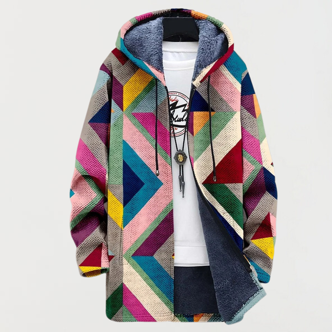 Geometric patterned sweater