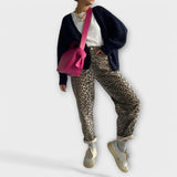 Vintage traperice s leopard uzorkom