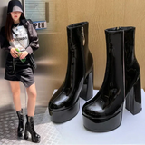 Platform boots, chic and confident