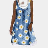 Soft elegant denim dress