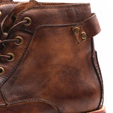 Retro-inspired round-toe boots
