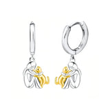 Cat Hug - Huggie Hoop Earrings