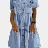 Bohemian denim dress