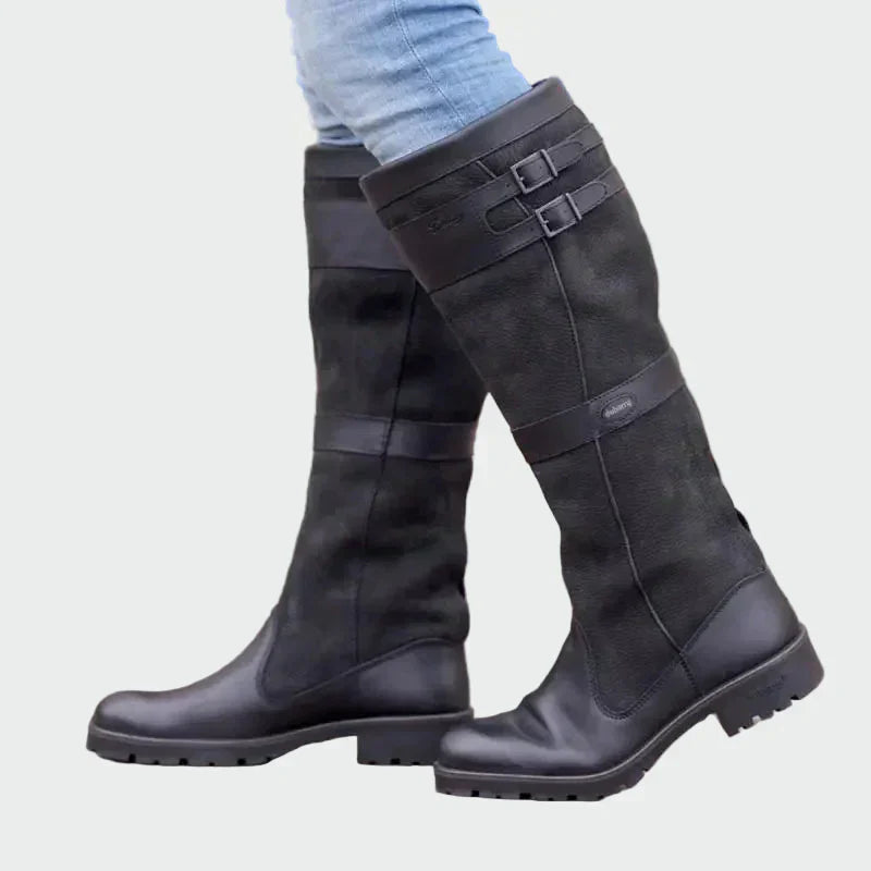 Retro leather boots