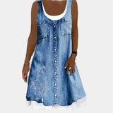 Soft elegant denim dress