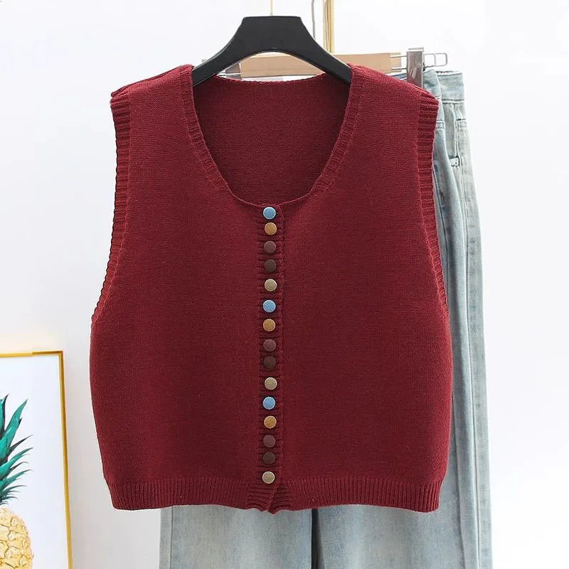 Maribela button-knit vest