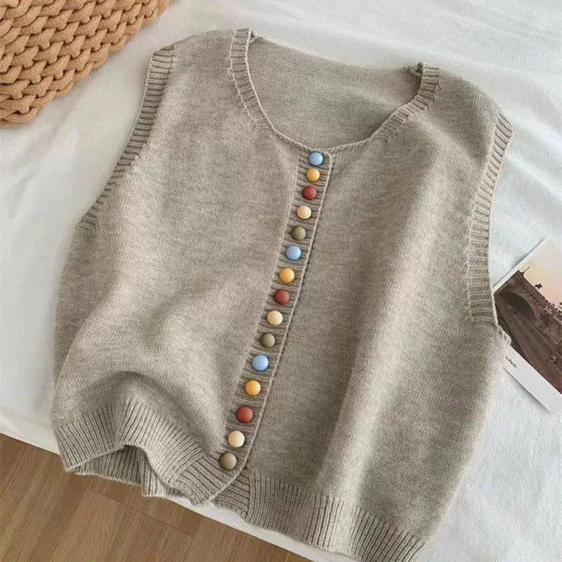 Maribela button-knit vest