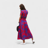 Pink Boho Chic Lily Print Dress