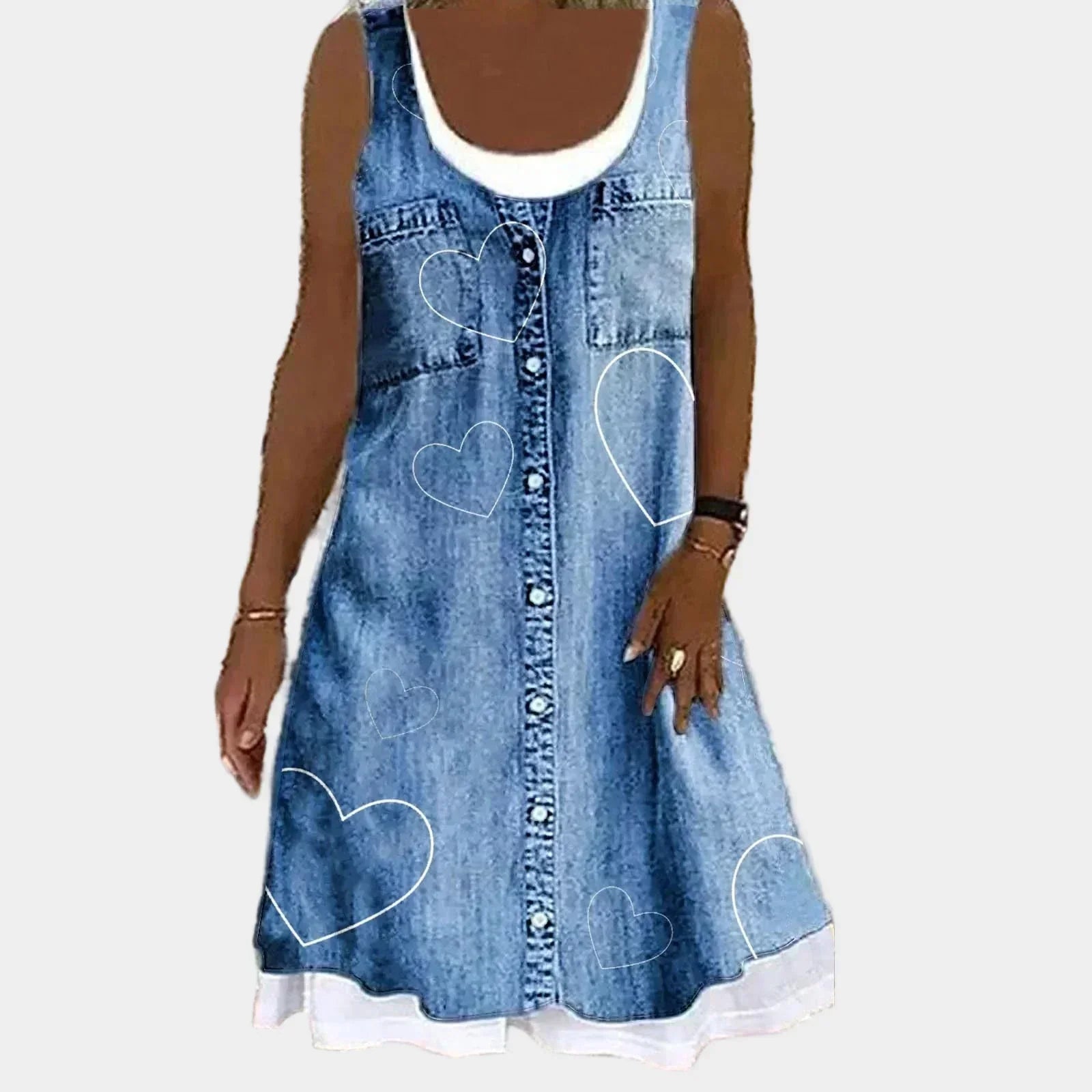 Soft elegant denim dress
