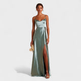 Long satin dress Lúcia