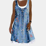 Soft elegant denim dress