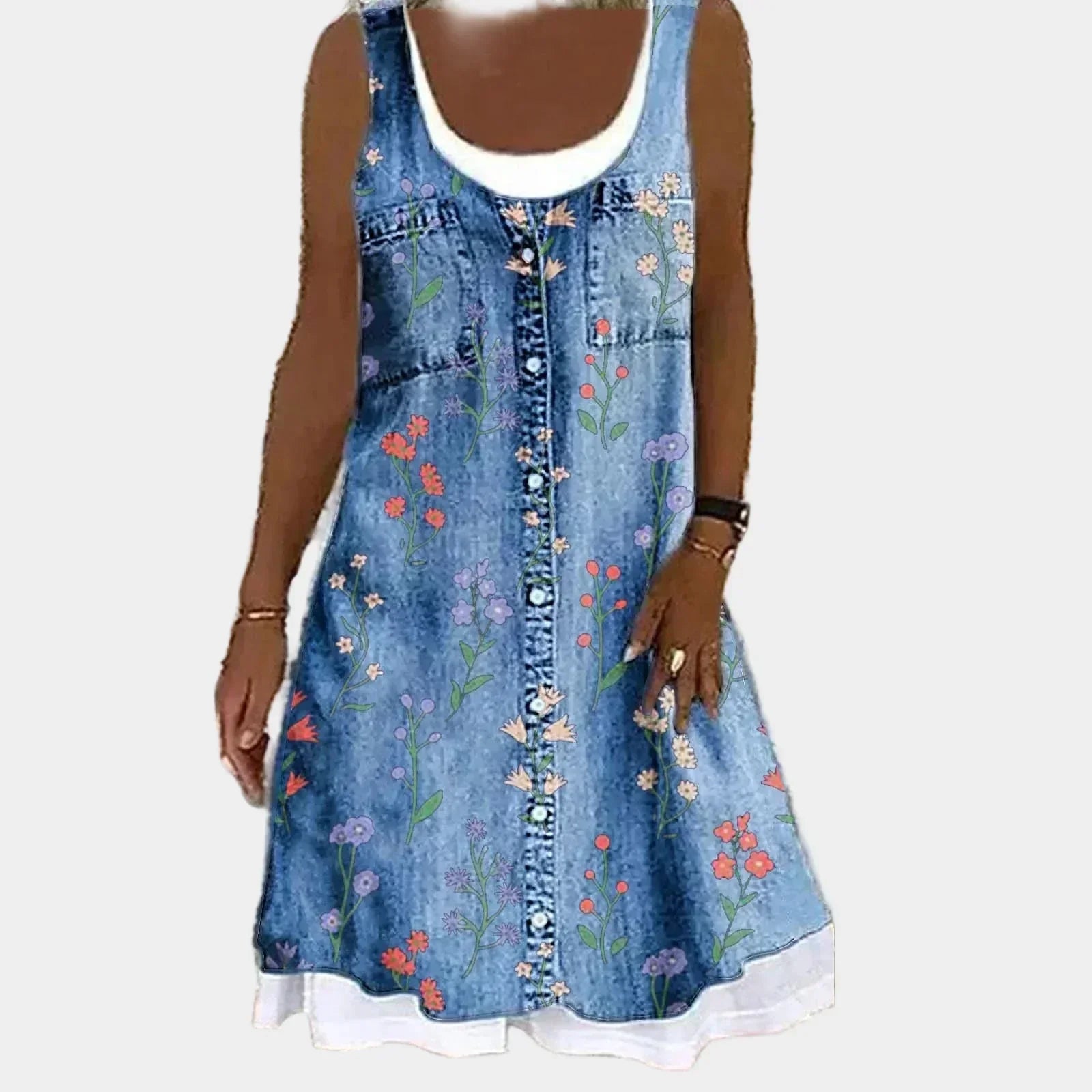 Soft elegant denim dress