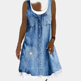Soft elegant denim dress