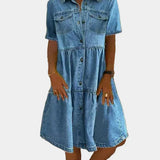 Bohemian denim dress