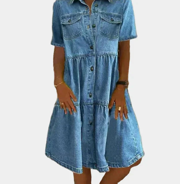 Bohemian denim dress