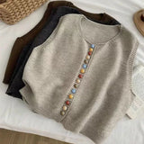 Maribela button-knit vest