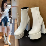 Platform boots, chic and confident