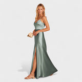 Long satin dress Lúcia