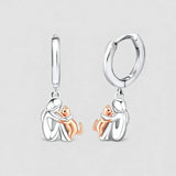 Cat Hug - Huggie Hoop Earrings