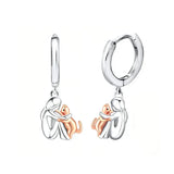 Cat Hug - Huggie Hoop Earrings