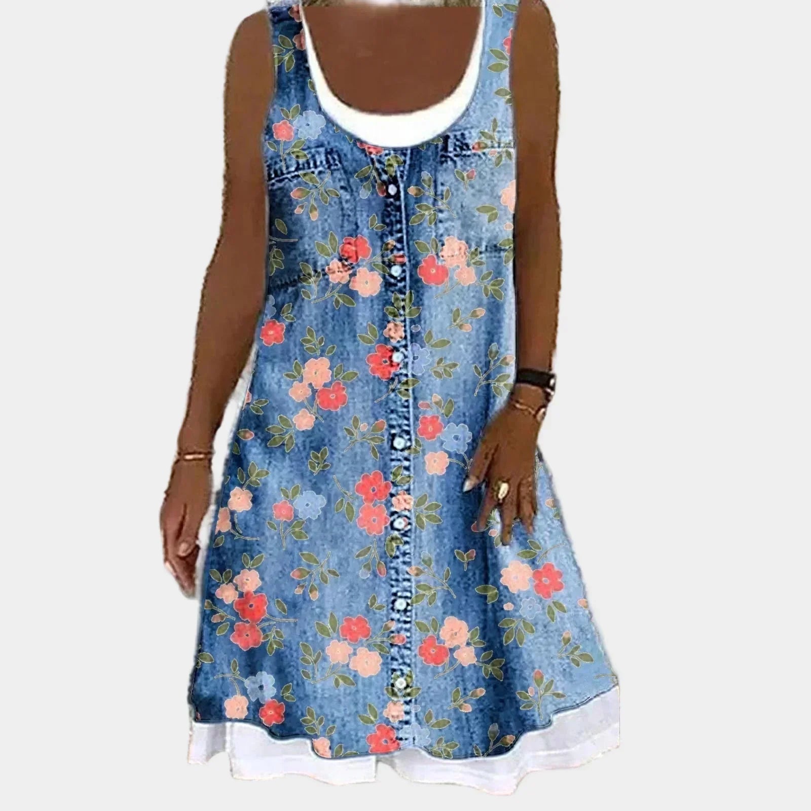 Soft elegant denim dress