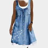 Soft elegant denim dress