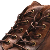 Retro-inspired round-toe boots