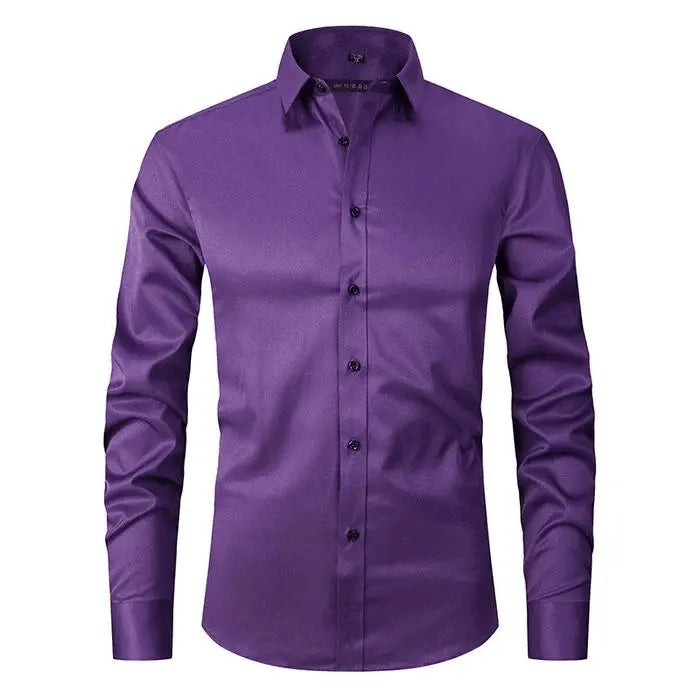 Wrinkle-free polyester blend shirt