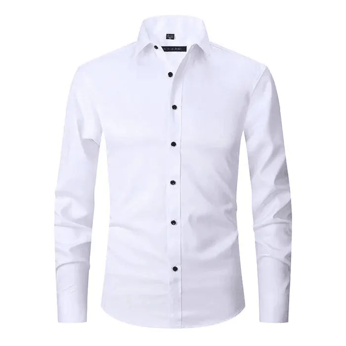 Wrinkle-free polyester blend shirt