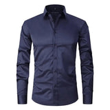Wrinkle-free polyester blend shirt