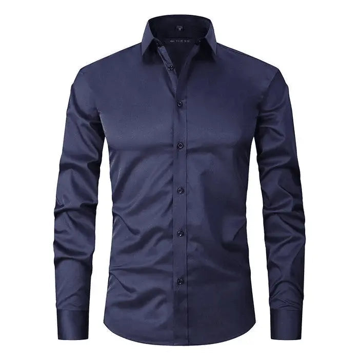 Wrinkle-free polyester blend shirt