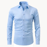 Wrinkle-free polyester blend shirt