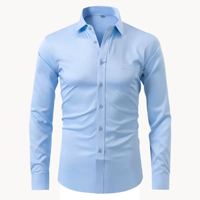 Wrinkle-free polyester blend shirt