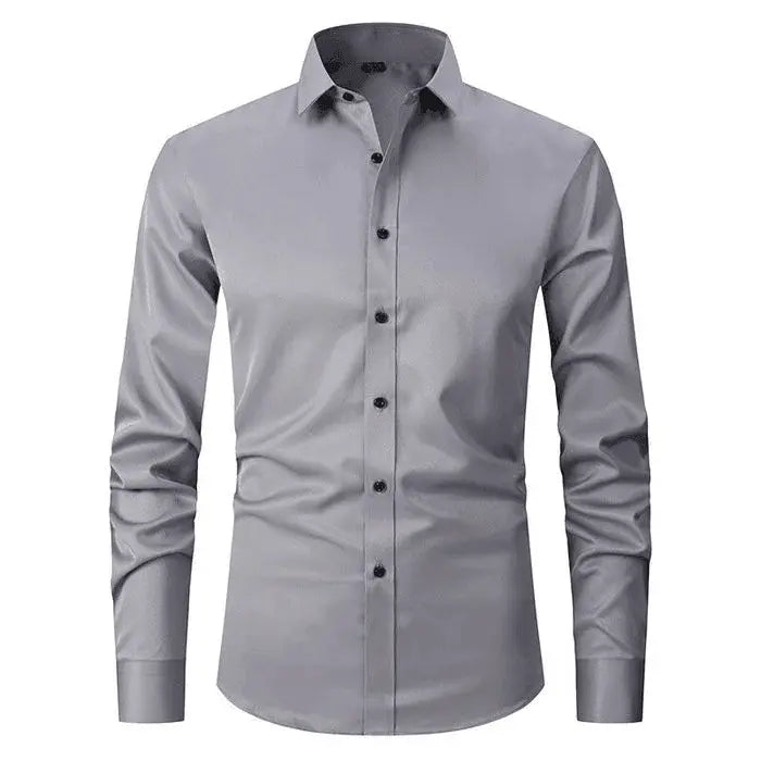 Wrinkle-free polyester blend shirt